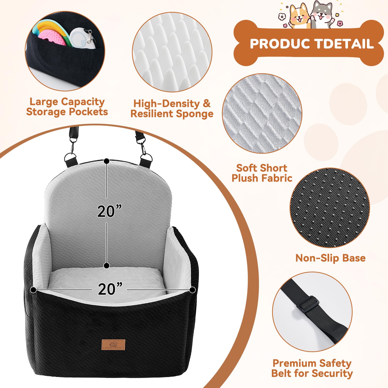 LUXYBEE booster seat doubles as a cozy home or travel bed.
