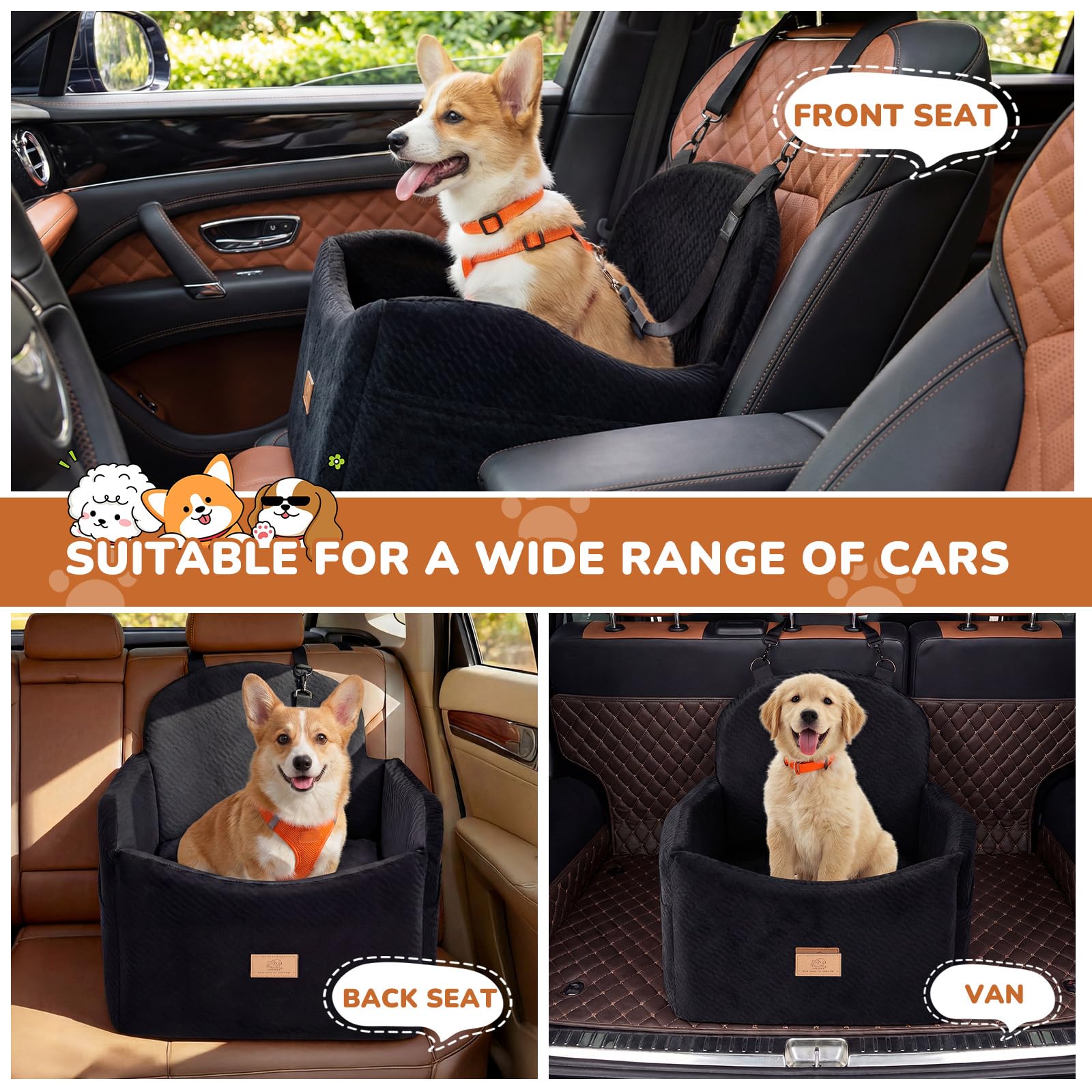 LUXYBEE booster seat features memory foam cushion for added support.