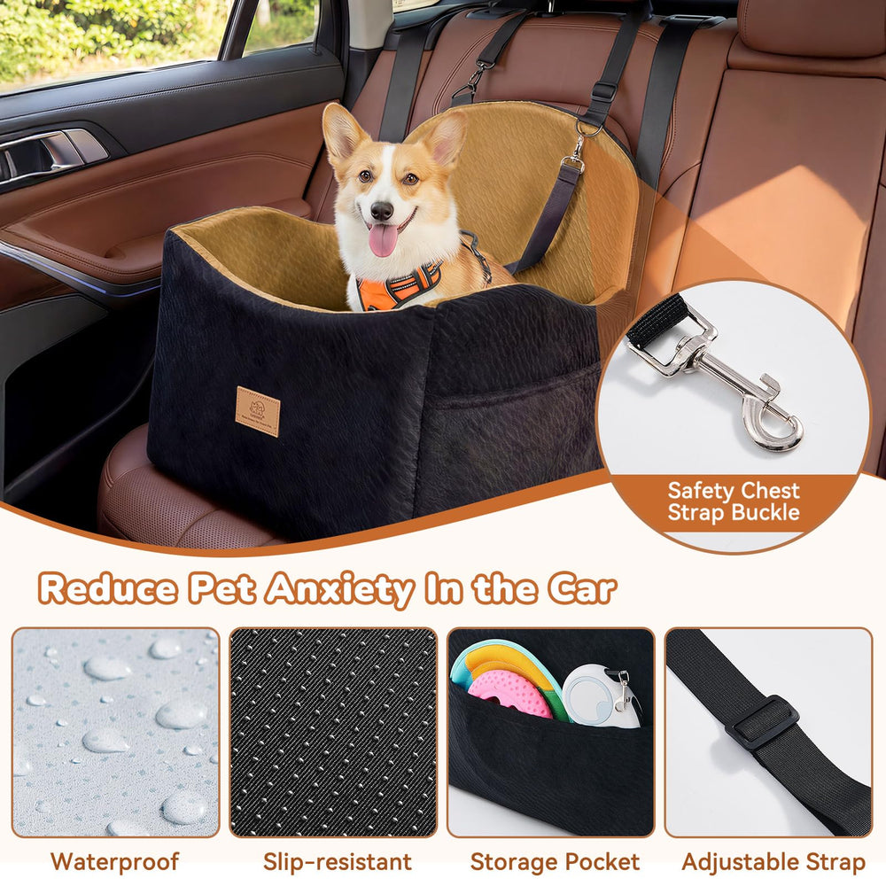 LUXYBEE safety-belt-loop and harness clip provide secure restraint.