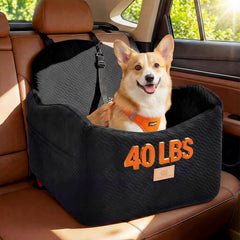LUXYBEE dog car seat soft surface offers cozy comfort during drives.