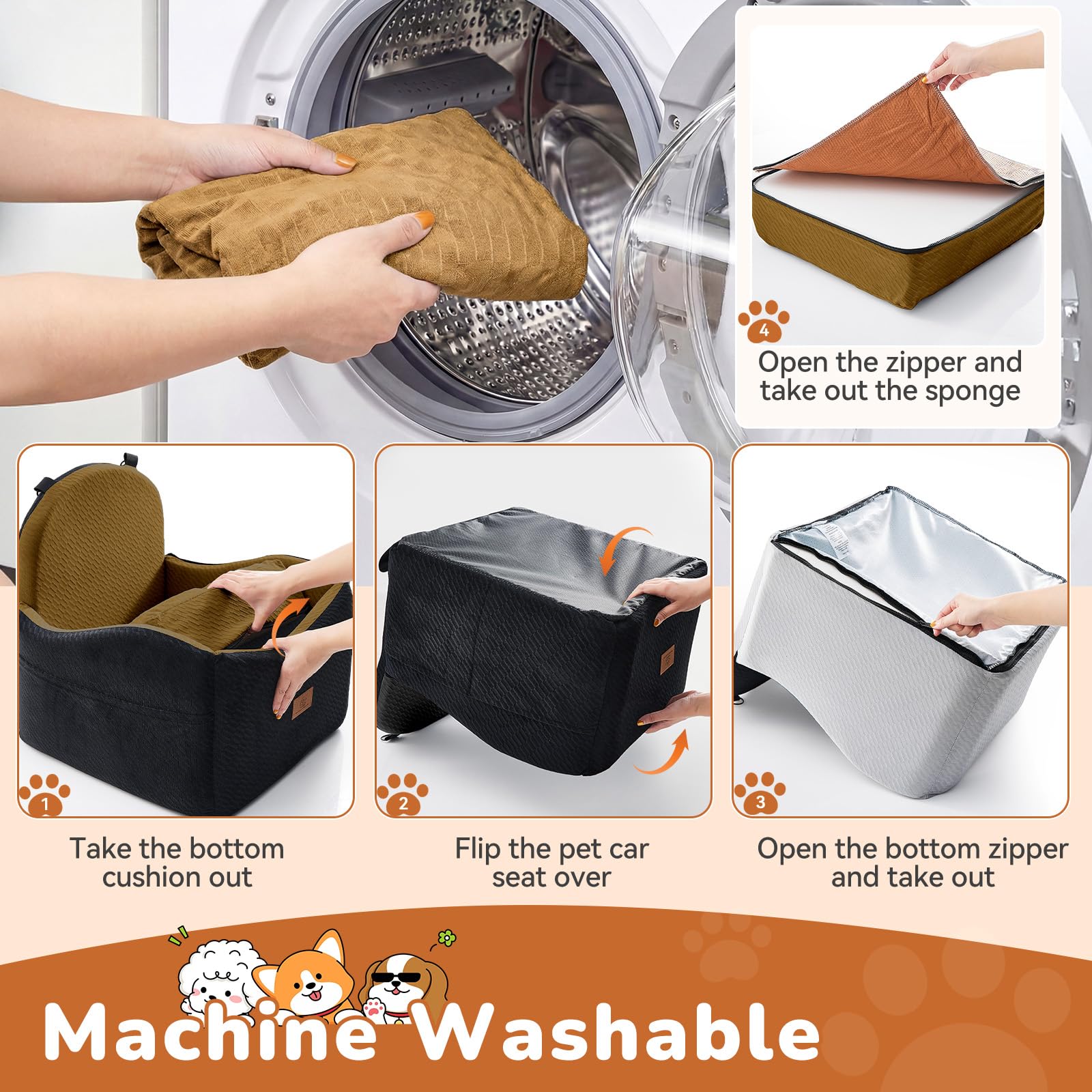 LUXYBEE storage-pockets shown for toys and treats within reach.