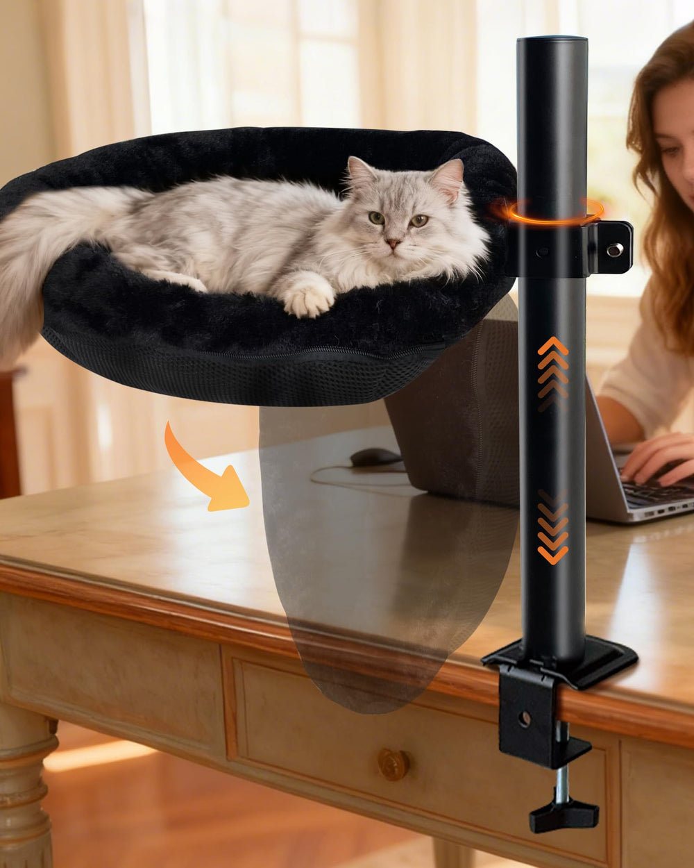 L&W BROS cat desk bed 50 lb capacity for large cats