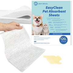L&W BROS Easy Clean Pet Urine Sheet 12x10, quickly absorbs and protects hard floors