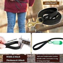 LWBMG 6ft leash provides comfortable length for backyard and street walks