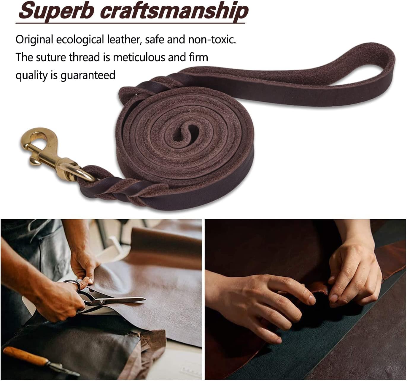 LWBMG heavy-duty braided leash highlighting robust construction