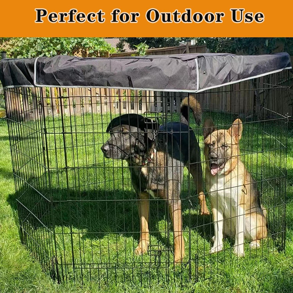 LWFCOEE dog pen cover mesh detail for airflow and sun protection.