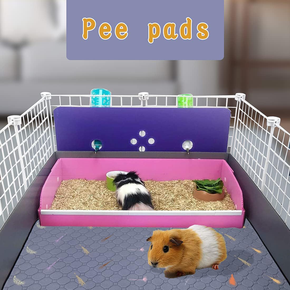 LWYMX soft fleece liner reduces mess and simplifies cage cleaning