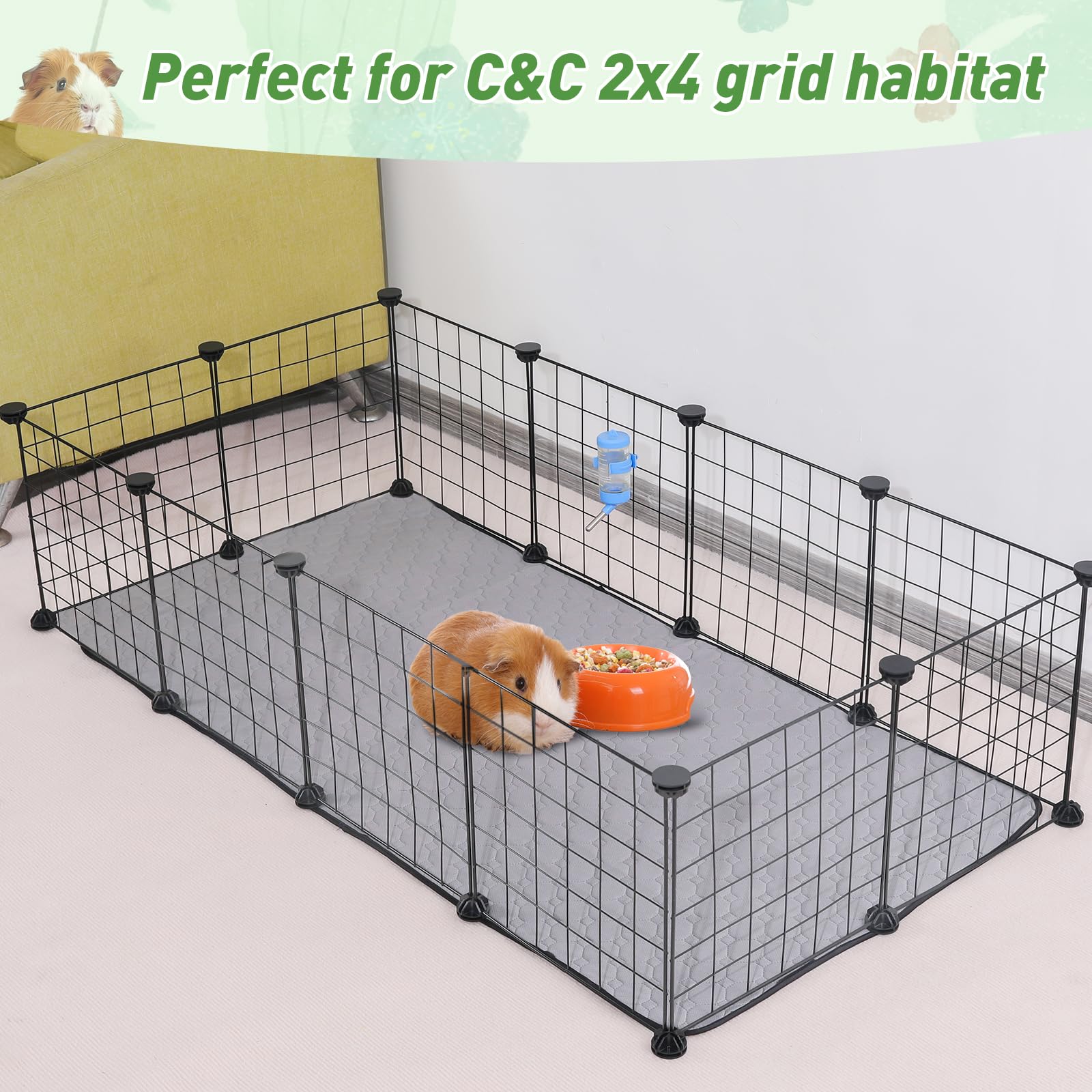 LWYMX non-slip backing keeps liner in place for stable habitat.