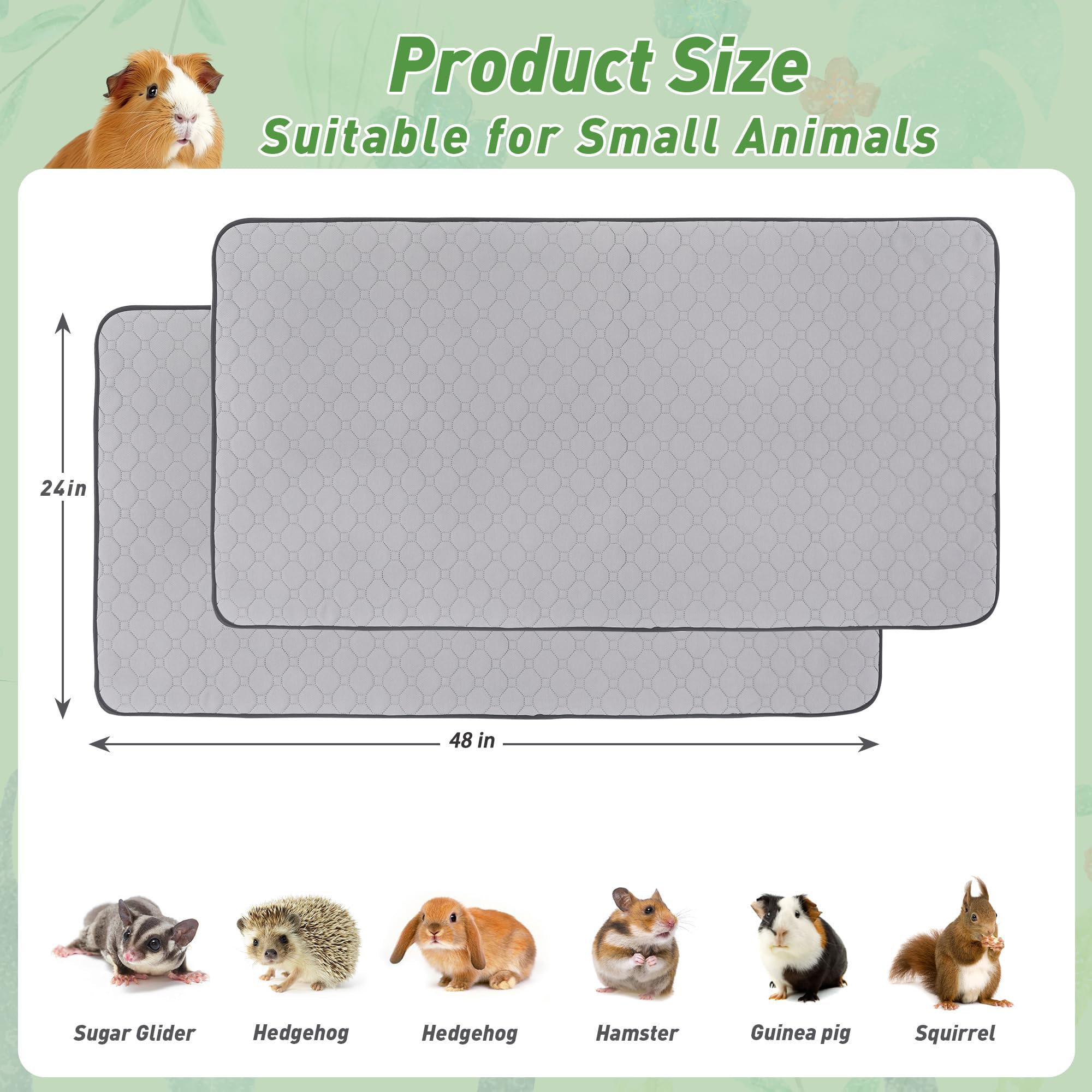 LWYMX washable pee pad two-pack provides convenient swaps and reuse.