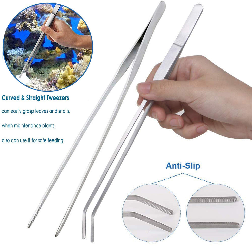 Lxiyu curved aquarium tweezer for navigating tight spaces with control