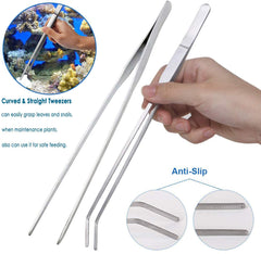 Lxiyu curved aquarium tweezer for navigating tight spaces with control