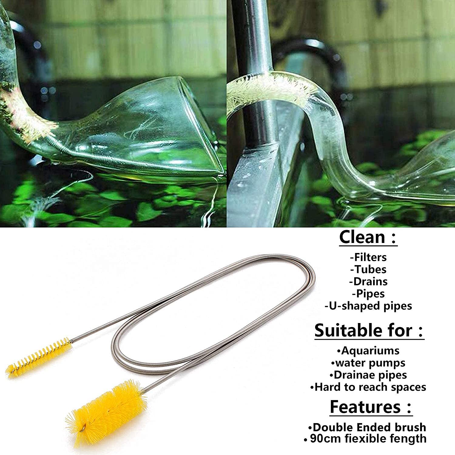 Lxiyu hose cleaning brush reaches narrow pipes for thorough cleaning