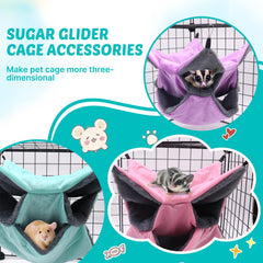 LYART 3-layer hammock design adds vertical depth to your pet cage.