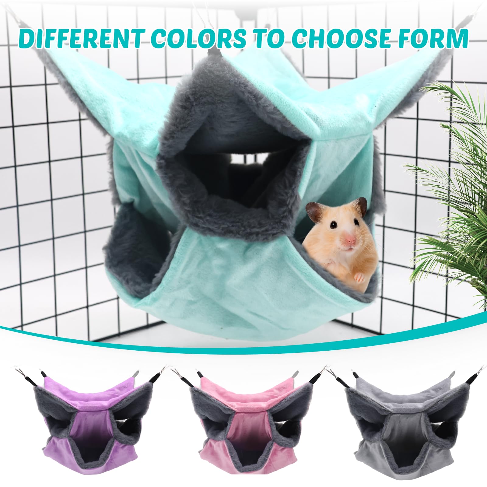 LYART mint-grey plush hammock combines soft comfort with a stylish look.