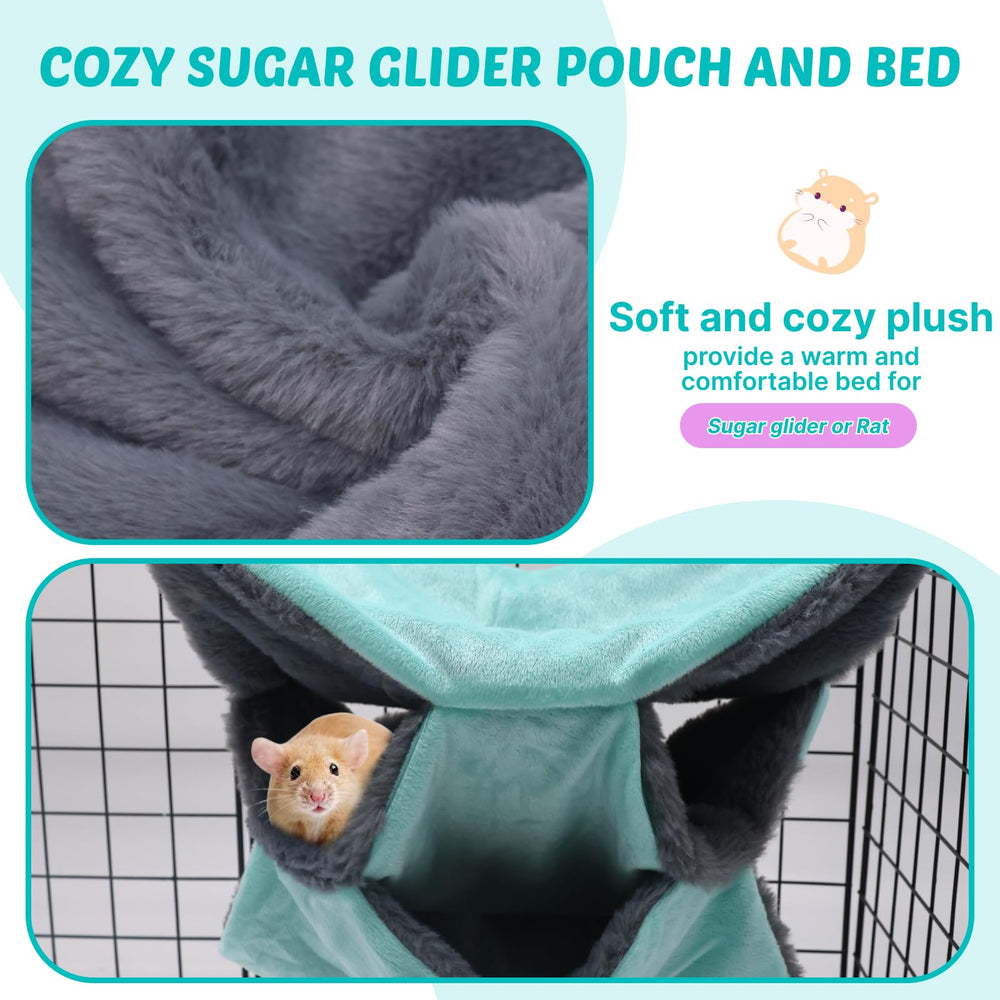LYART pet cage hanging bed with hooks ensures secure attachment.