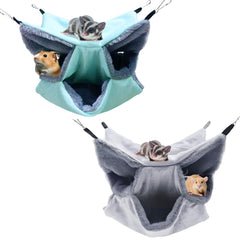 LYART sugar glider pouch hammock bed provides a cozy resting space for small pets.