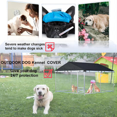LYBOSH waterproof 600D kennel cover keeps cages dry in rain and snow