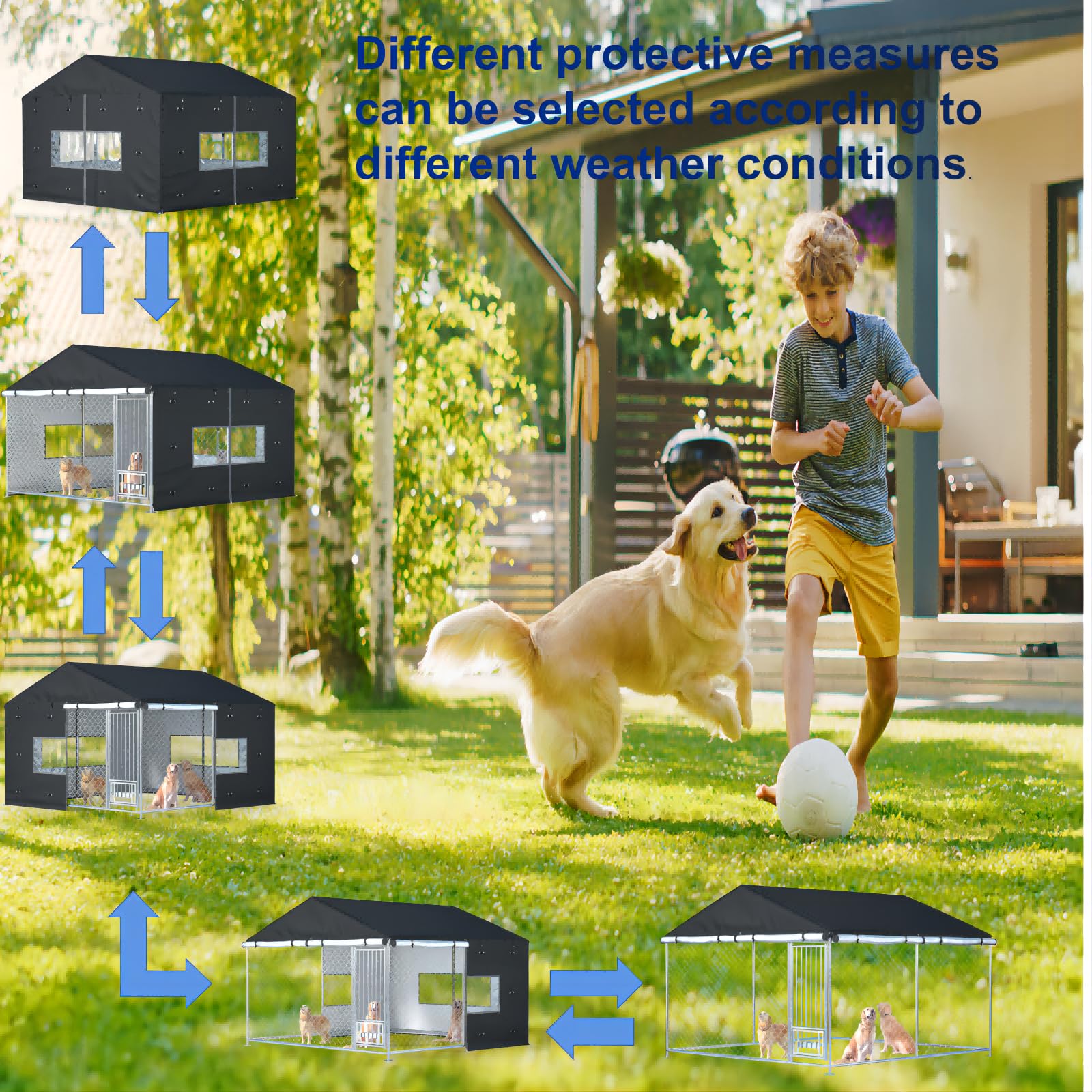 LYBOSH windproof and cold-resistant cover creates a comfy pet space
