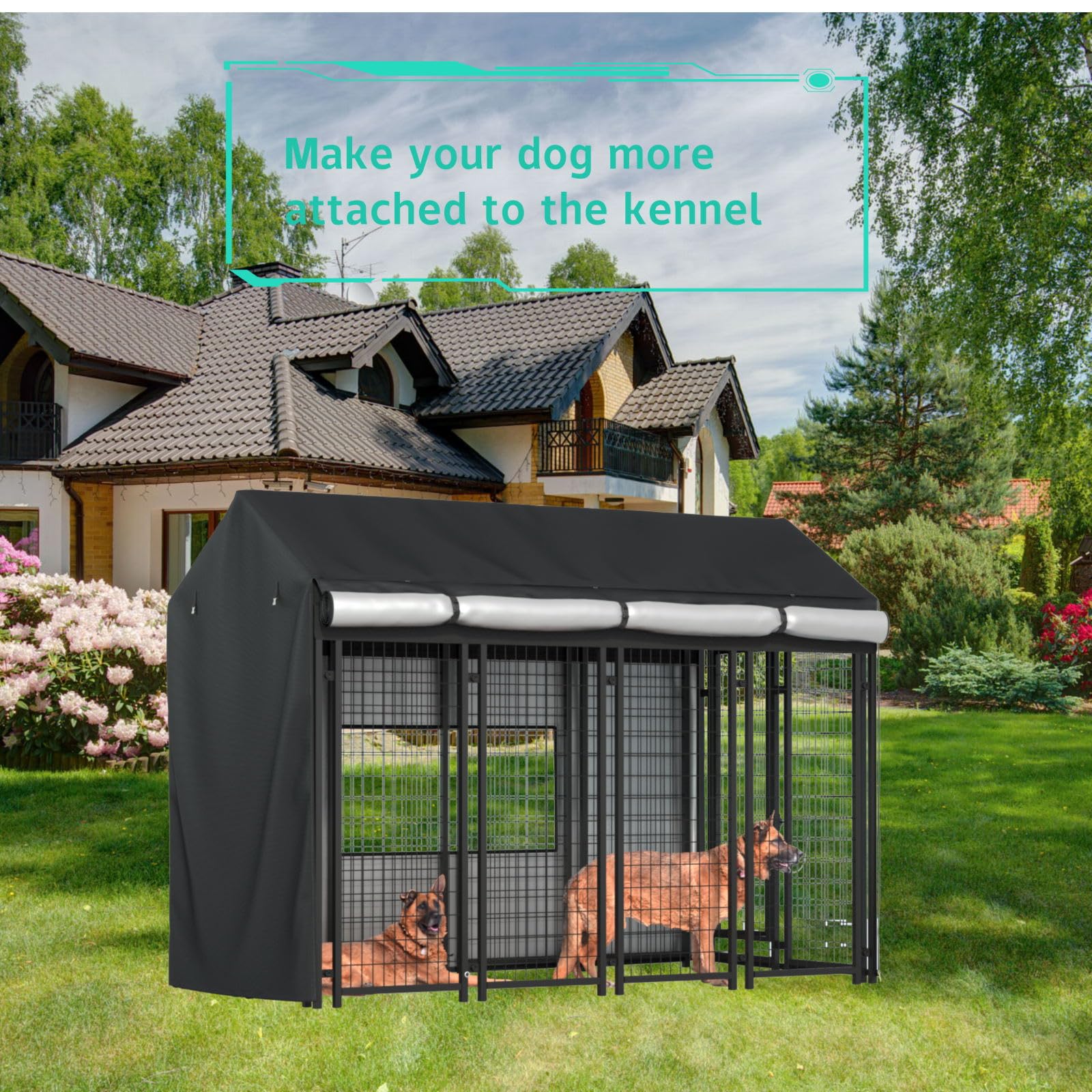 LYBOSH black finish complements cages and outdoor spaces with a sleek look