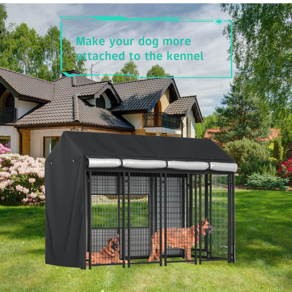 LYBOSH black finish complements cages and outdoor spaces with a sleek look