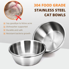 LYCC 304 stainless steel bowls resist rust for hygienic meals.