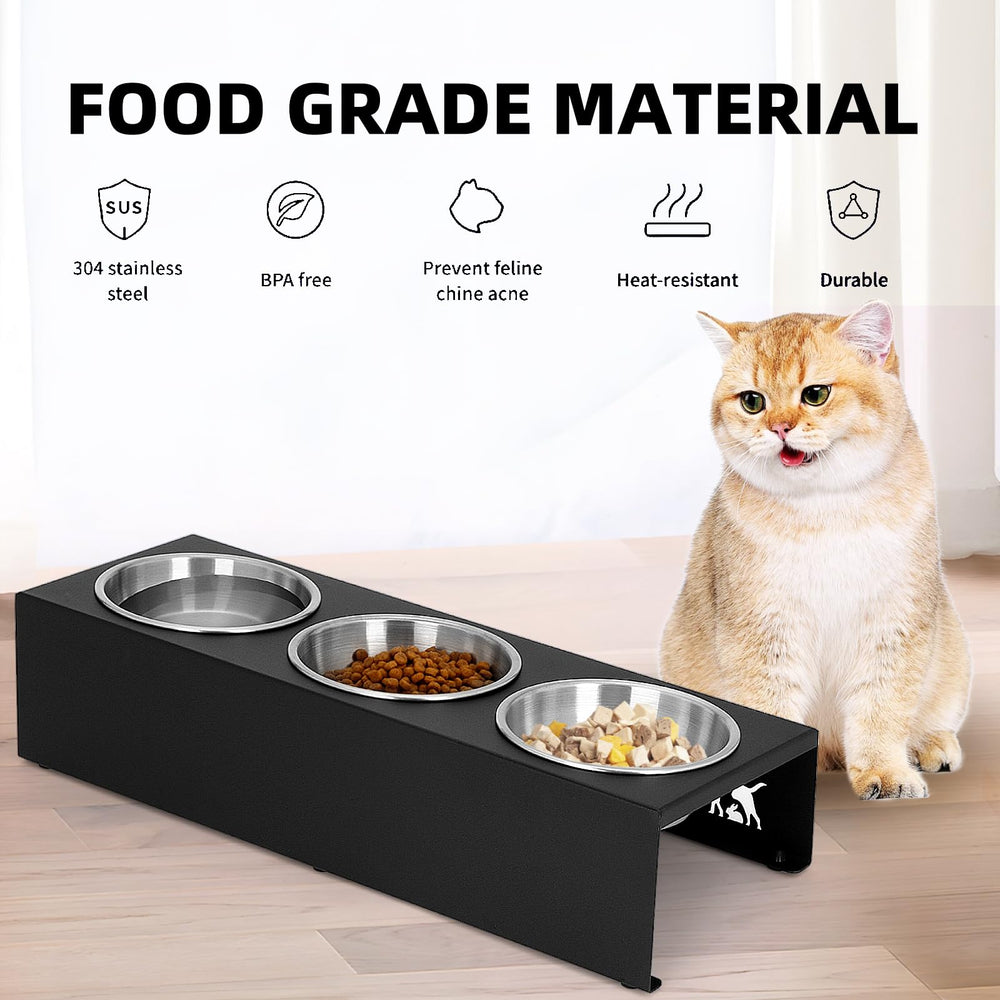 LYCC stable metal base with silicone feet prevents sliding during meals.