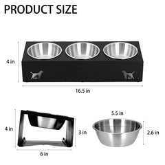LYCC three-bowl set supports dry, wet, and water meals for multi-cat homes.