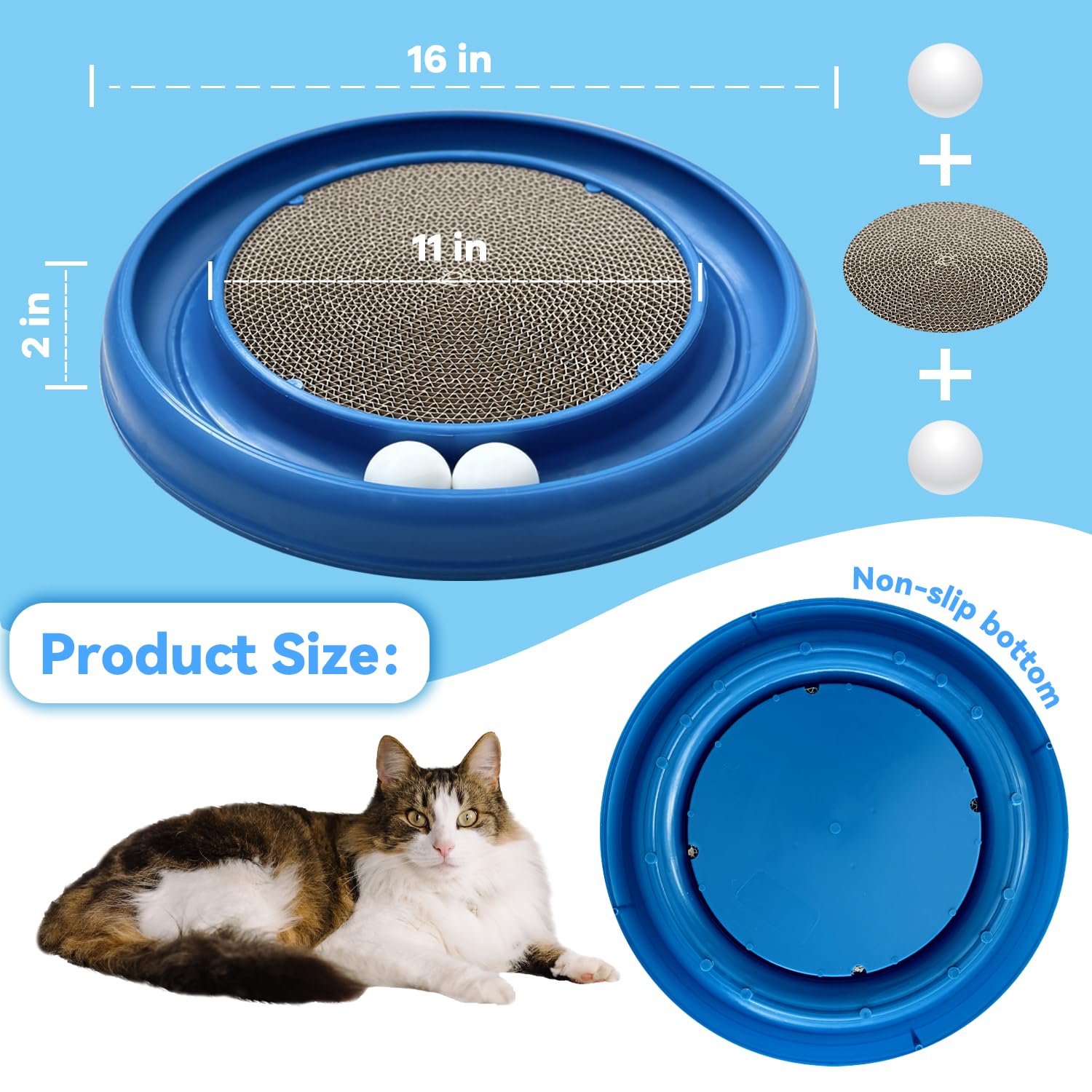 LYCTDD colorful track toy set, visually stimulating enrichment for bored cats