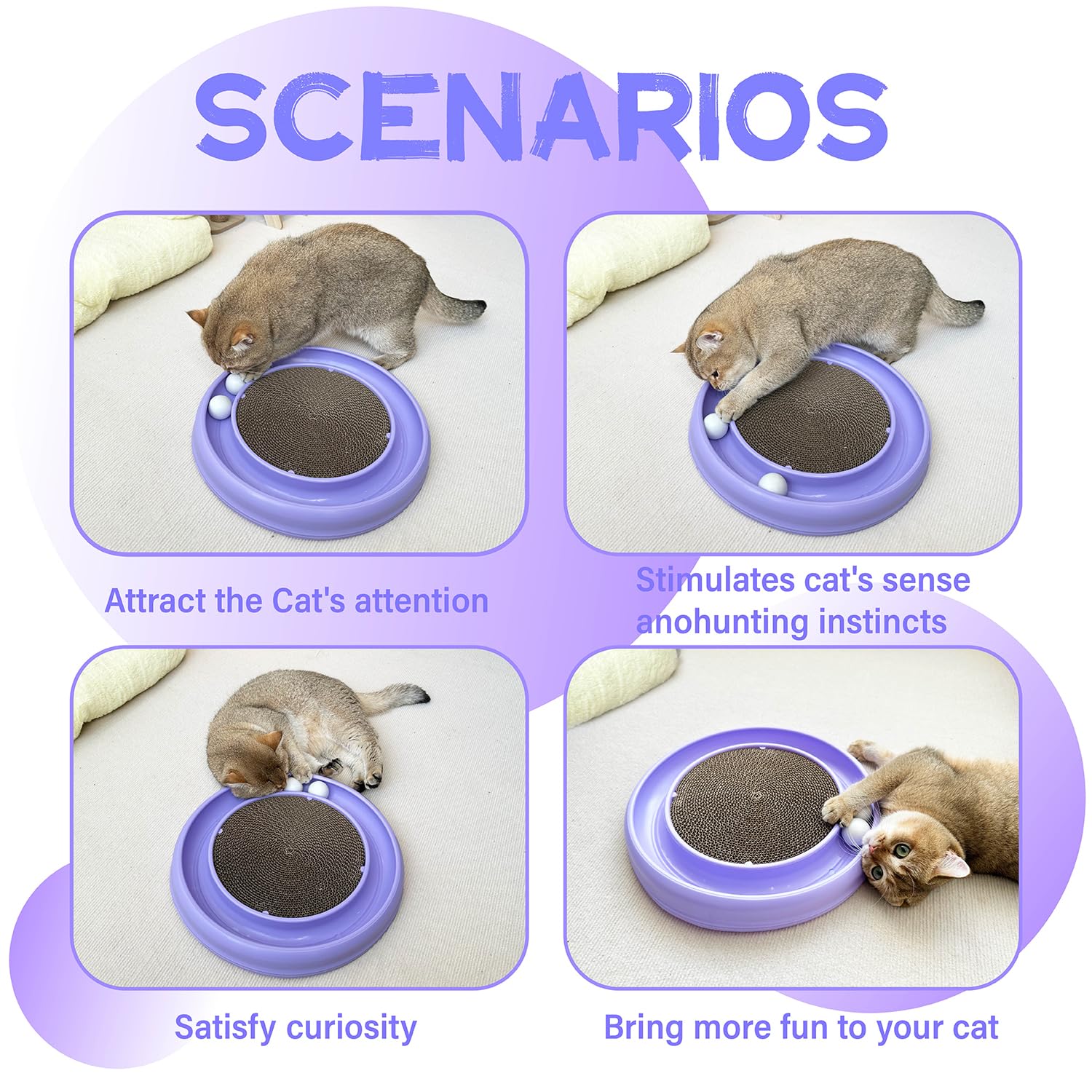 LYCTDD Indoor Cat Play Enrichment supports exercise for kittens and adults.