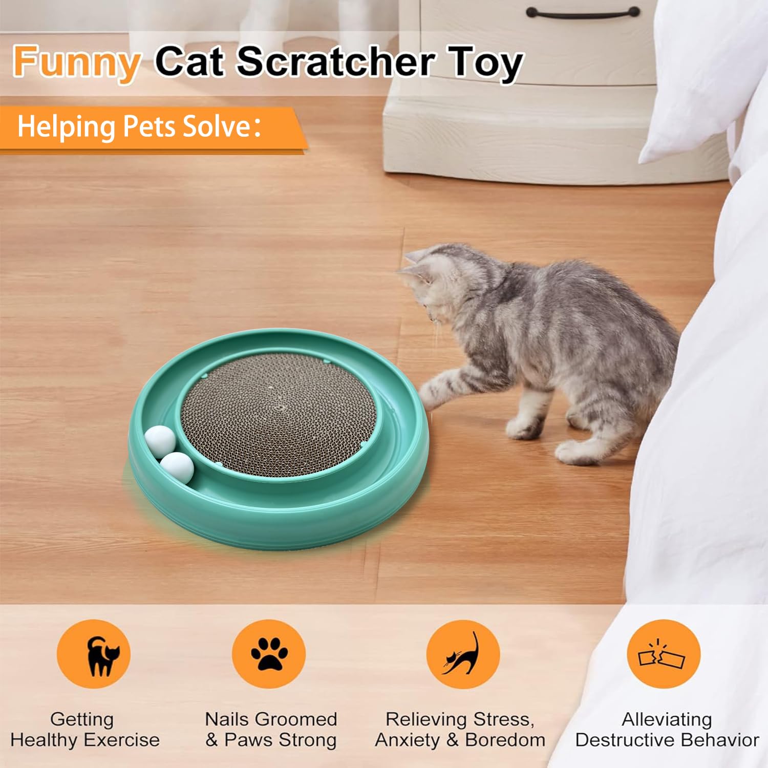The LYCTDD reversible scratching pad offers dual textures for cats.