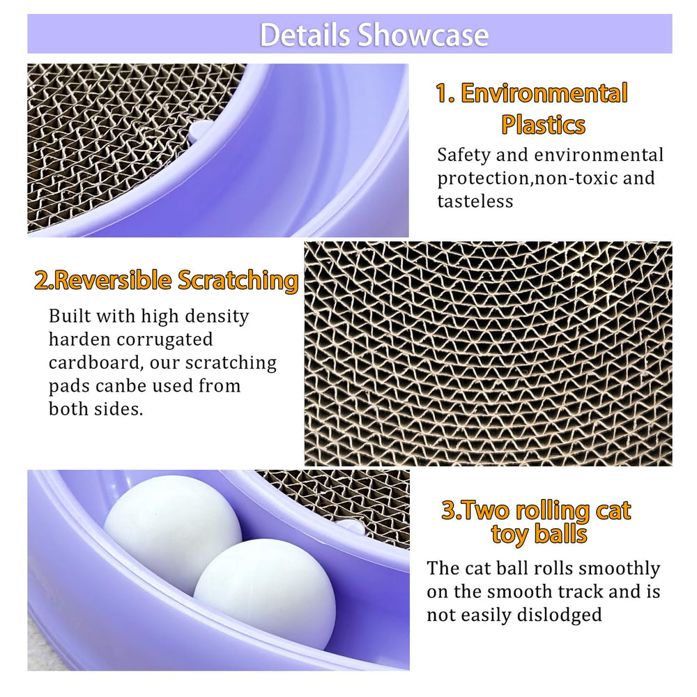 LYCTDD Rolling Cat Toy Balls provide unpredictable motion for engagement.