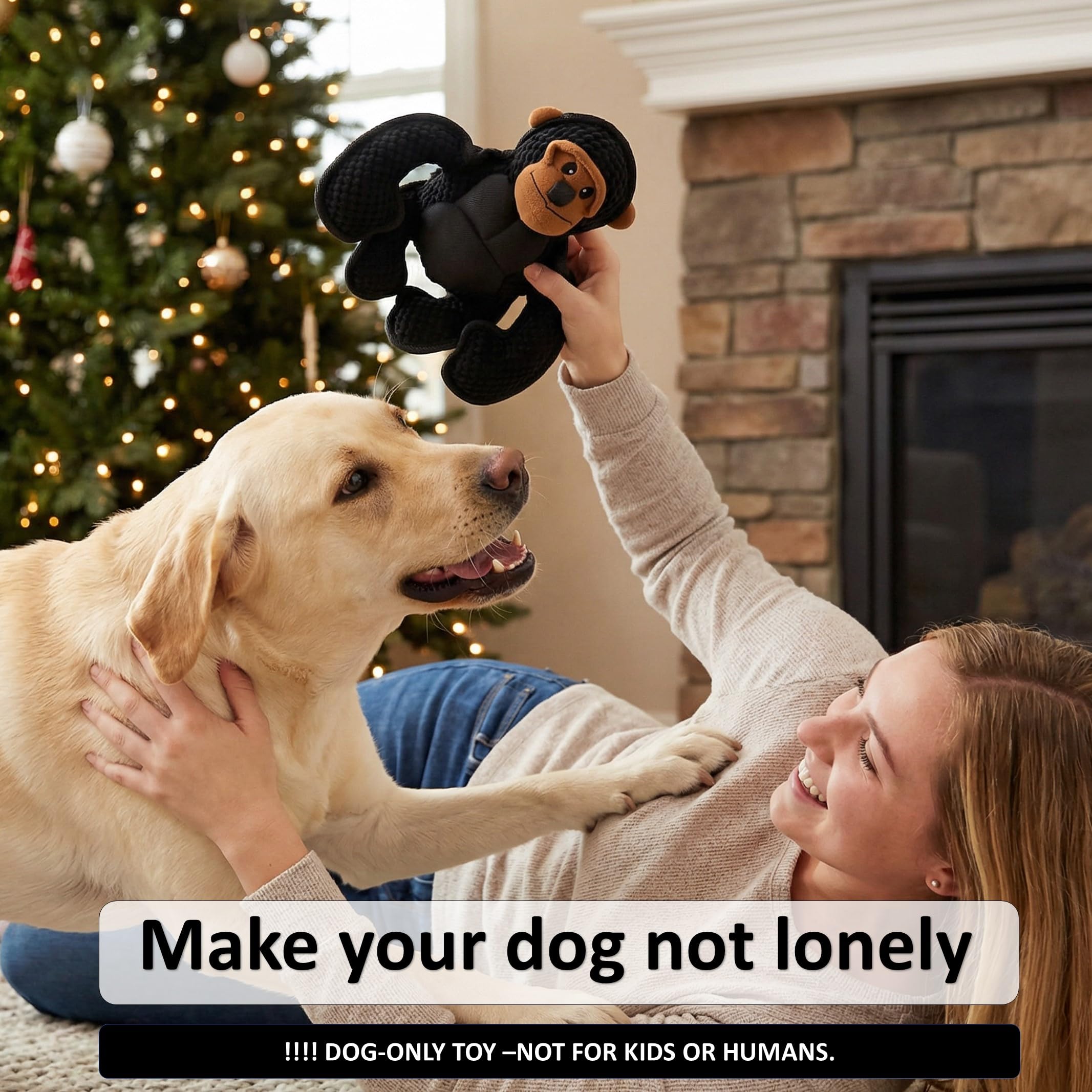 LydaPKS double-layer fabric keeps the plush durable during powerful chews.