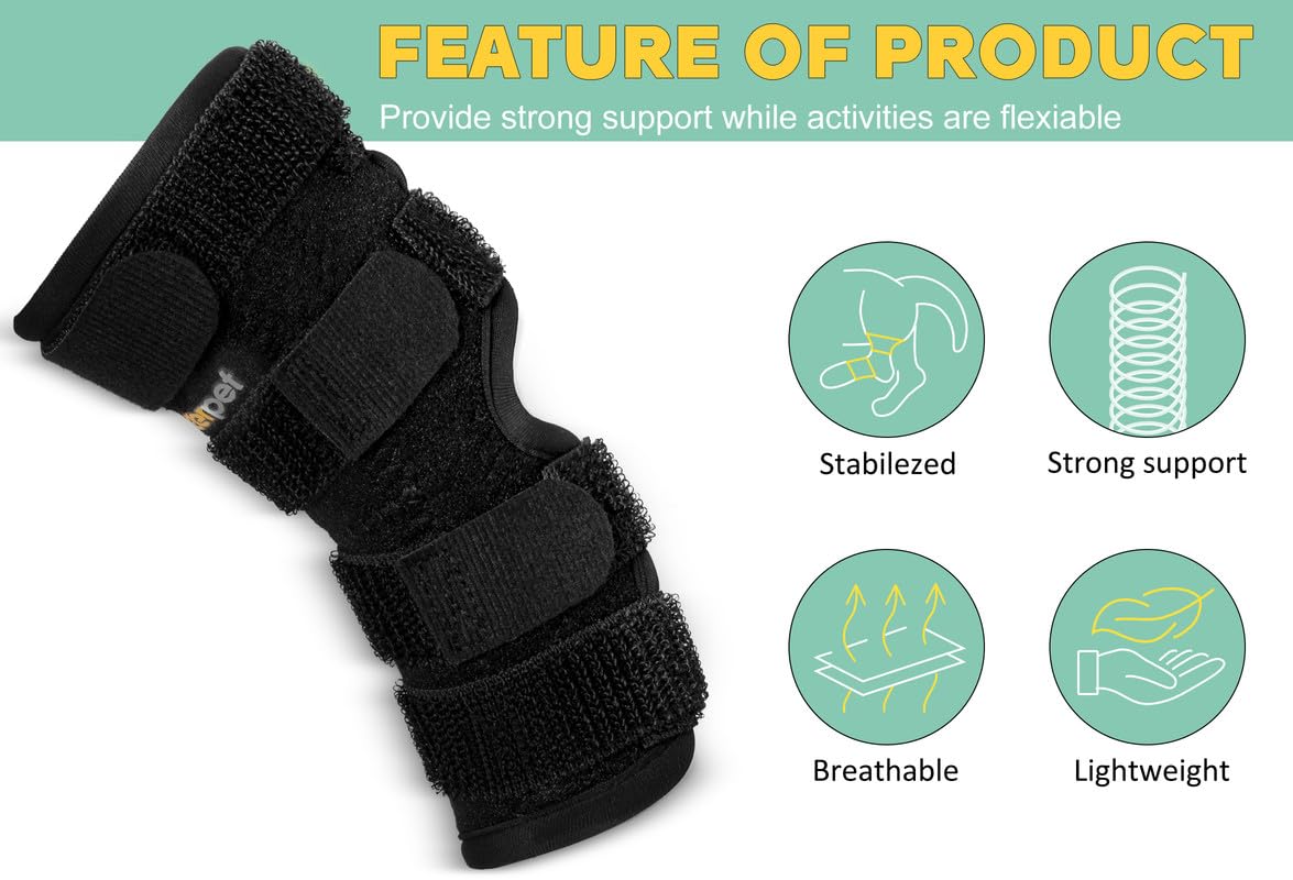 Lyderpet leg brace close-up highlighting breathable neoprene for comfort