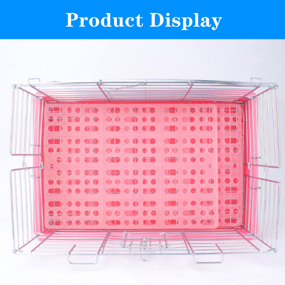 Lyellfe rabbit cage mat-modular-splice-fit adapts to cage size for a cleaner setup.