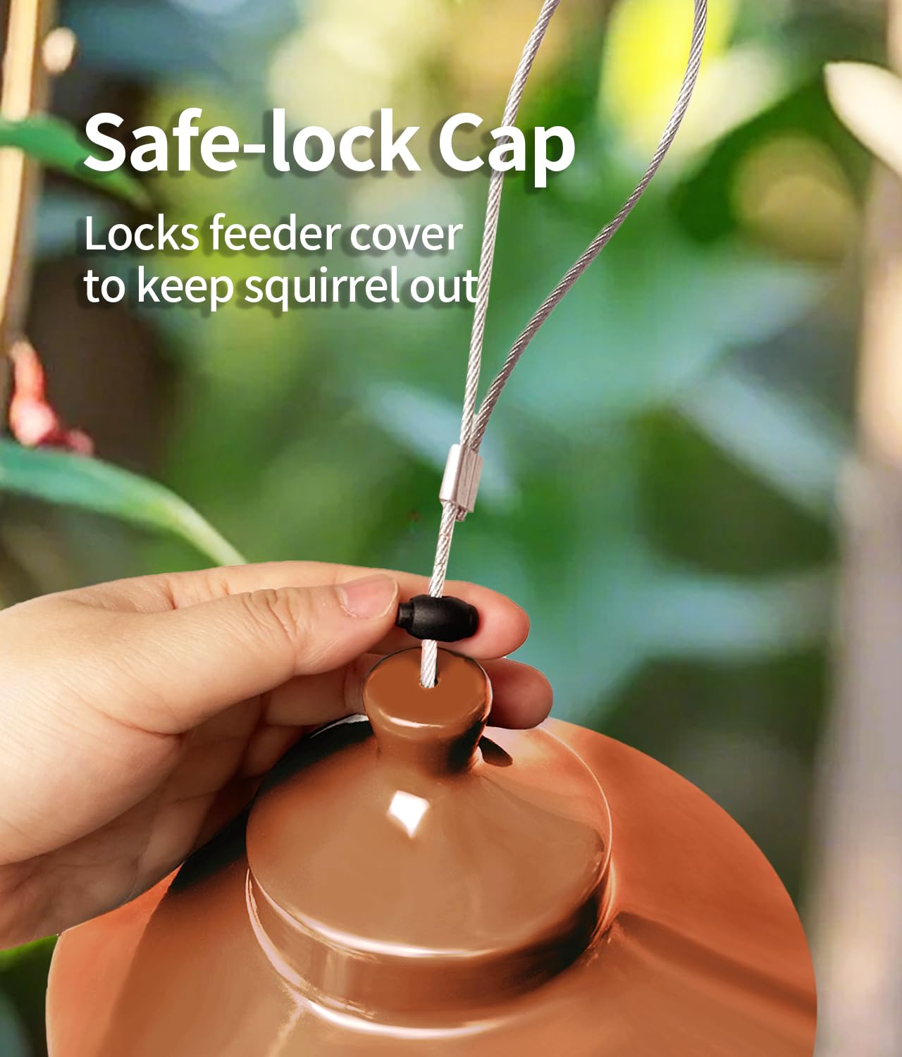 LYKENTOR feeder attracts cardinals, finches, chickadees and other garden birds.