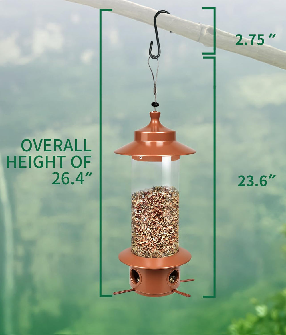LYKENTOR bottom drainage hole helps keep seeds dry and prevents mess.