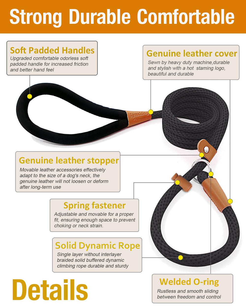 Lynxking braided nylon rope close-up highlighting durability and grip.