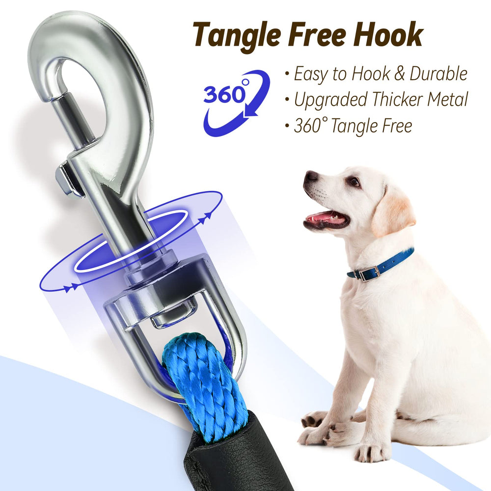 Lynxking Check Cord Dog Leash 30ft blue ideal for recall training.