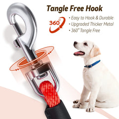 Lynxking Check Cord Dog Leash with 360-degree rotating clasp for smooth, snag-free training.