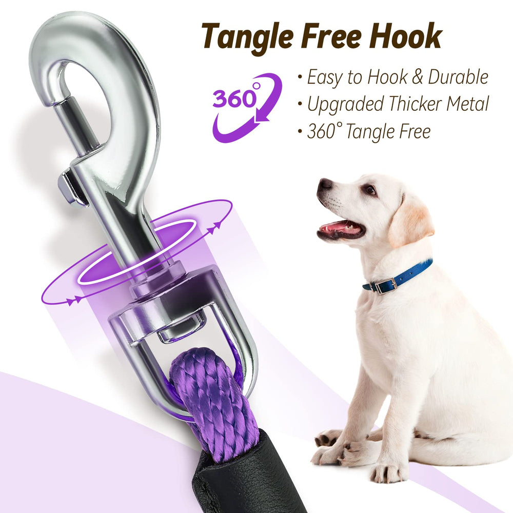 Lynxking Check Cord 360 rotating clasp leash keeps tangles away during walks