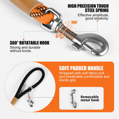 Lynxking leash with 360-degree swivel hook to reduce tangles.