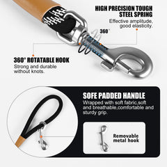 Lynxking Long Dog Leash 360-swivel-snap prevents tangling during training.