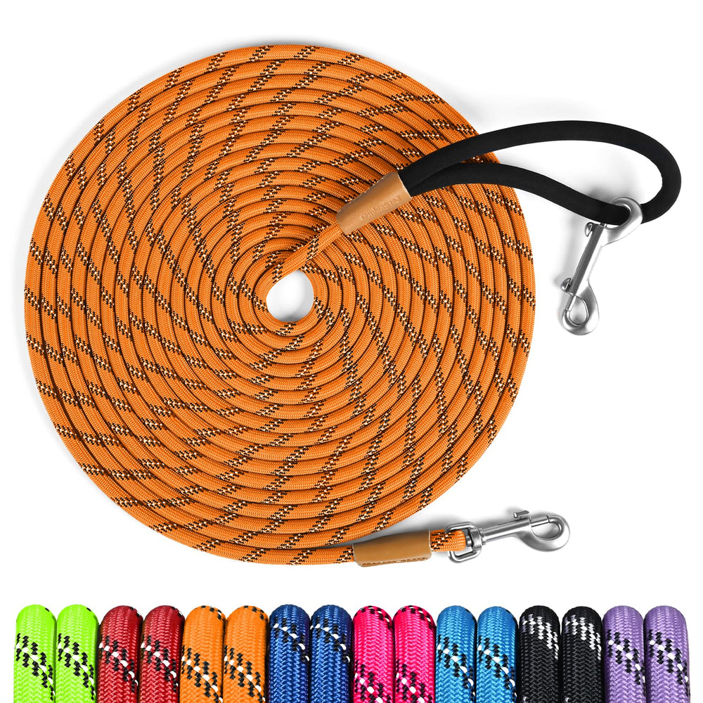 Lynxking long dog leash with padded handle for comfortable training.