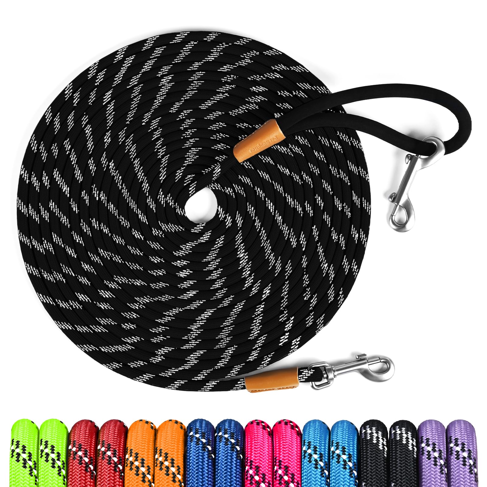 Lynxking Long Dog Leash padded-handle for comfortable daily walks.