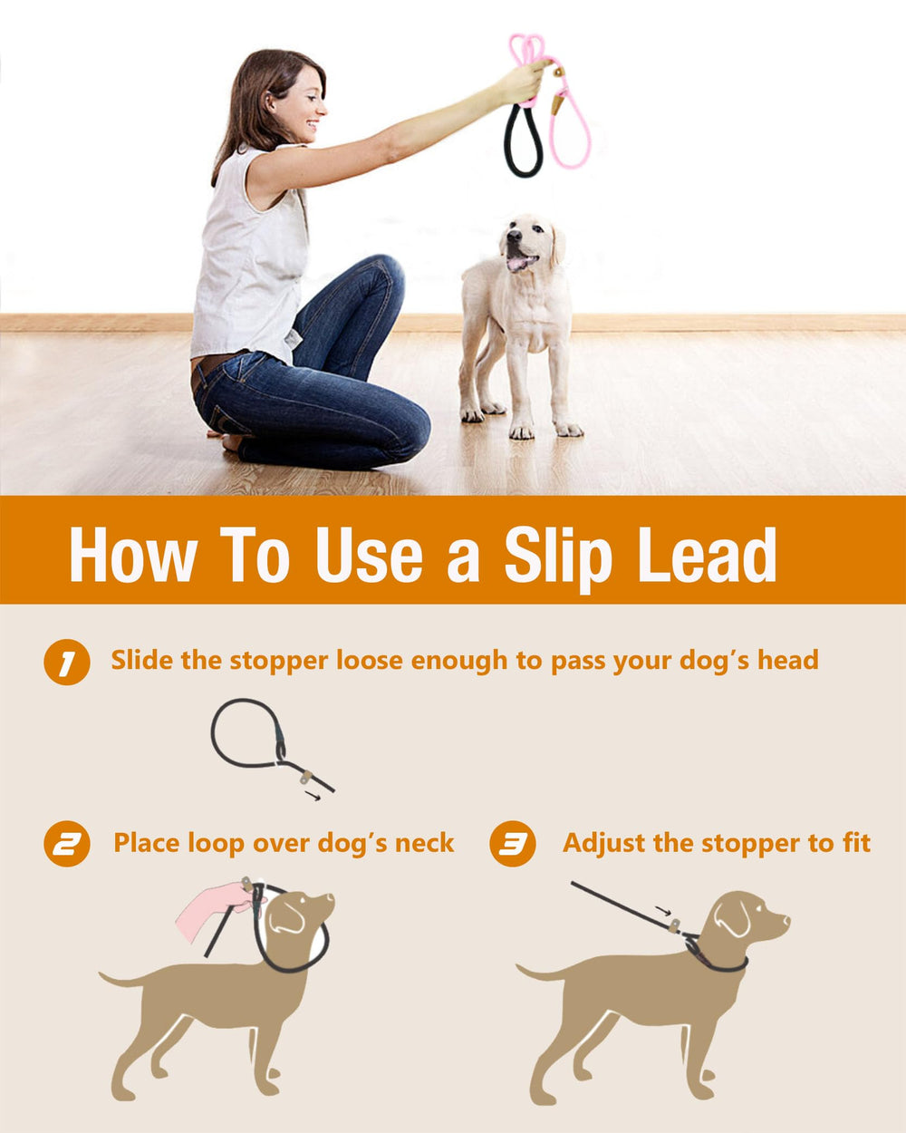 Lynxking heavy-duty leash with metal ring withstands outdoor activities.