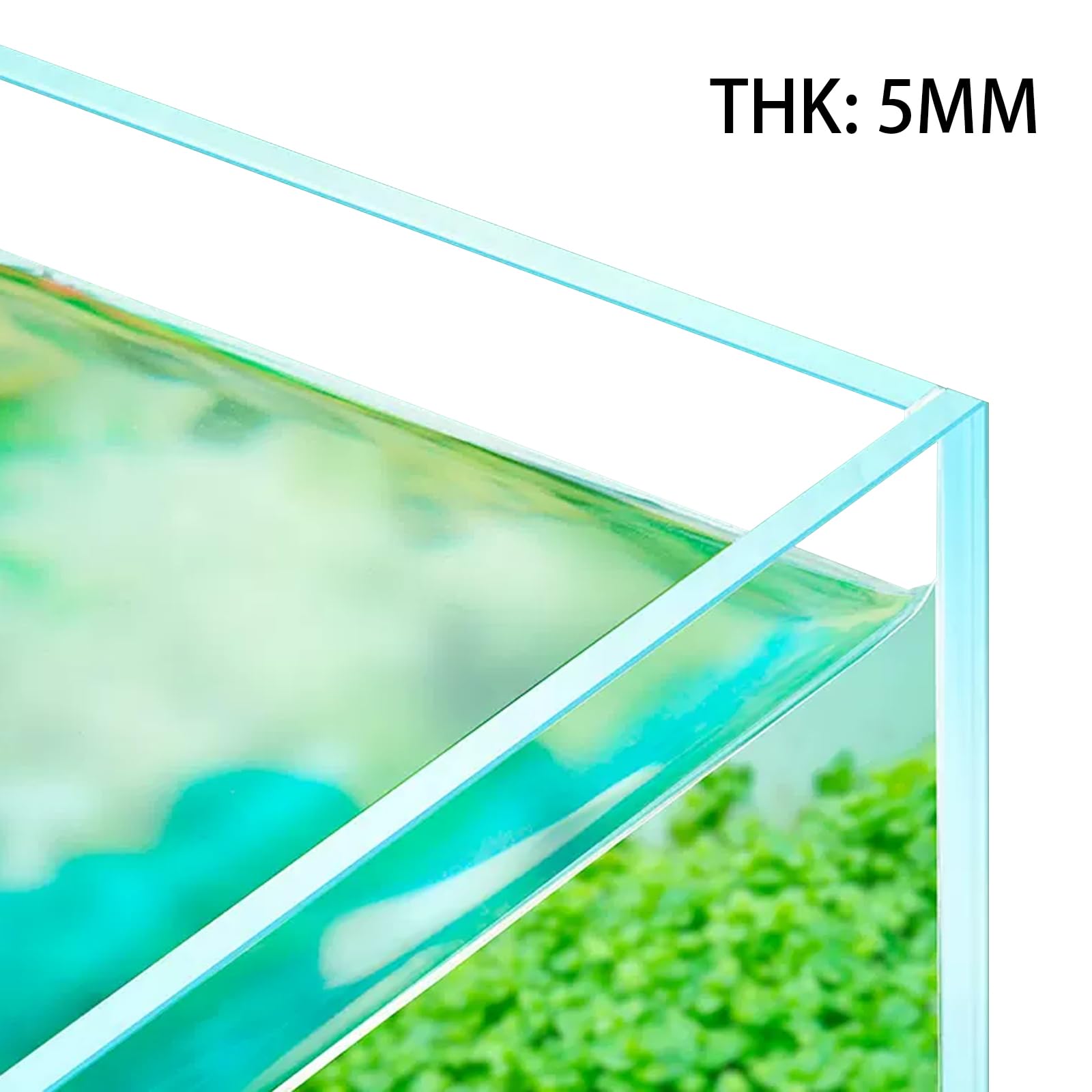 LYPHARD AQUARIUMS 5mm glass detail highlights sturdy construction and durability.