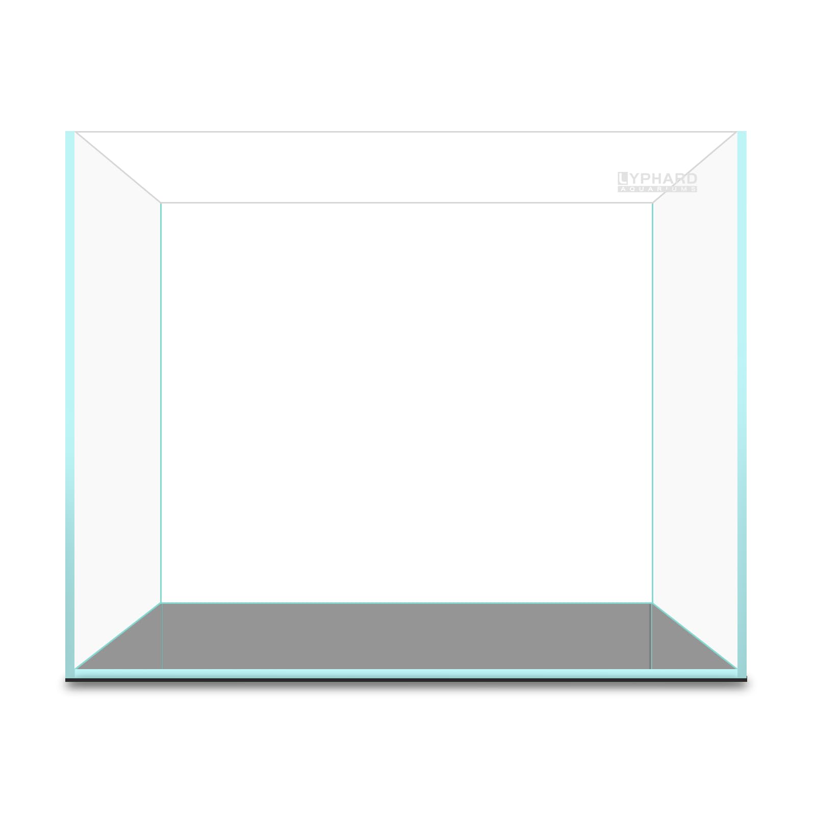 LYPHARD AQUARIUMS rimless edge design emphasizes seamless aesthetics for modern tanks.