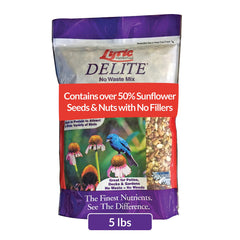 Lyric Delite wild bird seed for outdoor feeders attracts cardinals and finches