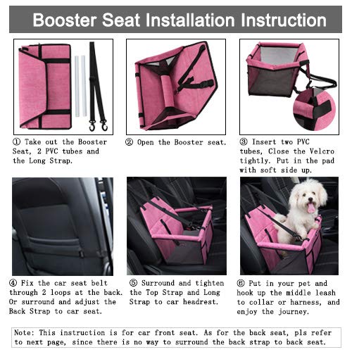 Lyricalife Pet Car Seat closeup displays metal-snap-hook for reliable control.