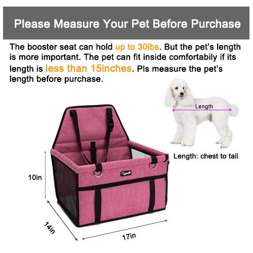 Lyricalife Pet Car Seat with soft thick fleece padding for cozy journeys.